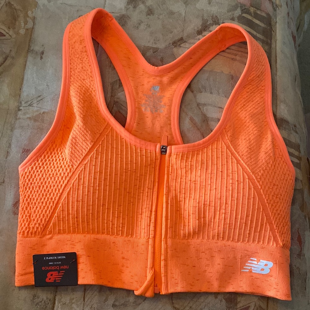 Sports bra - orange- New Balance